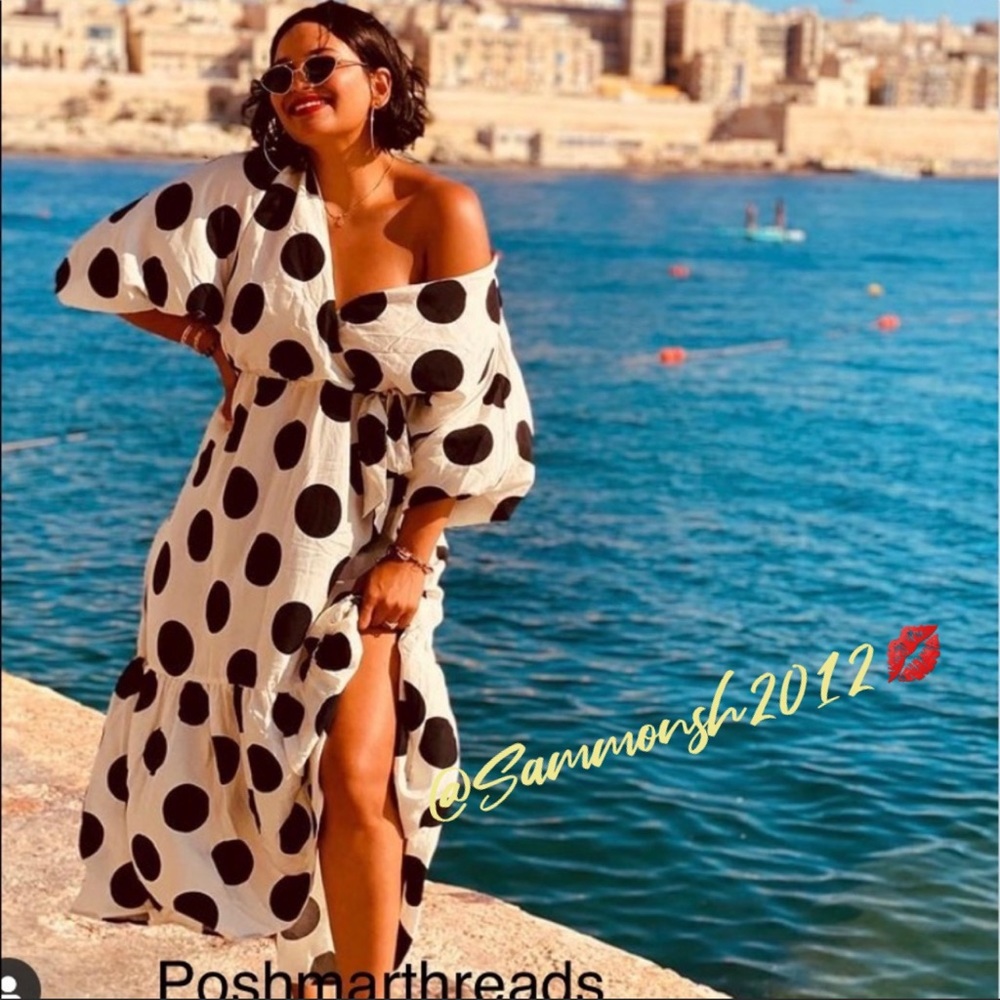 🌟BLOGGERS FAV🌟 H&M Polka Dot Lyocell Dress